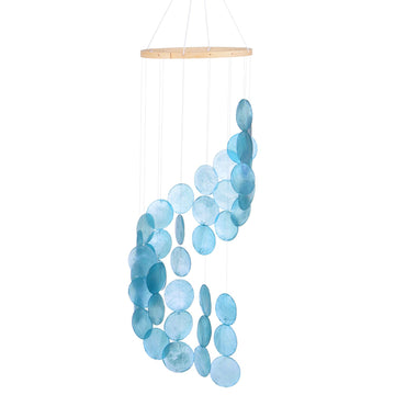 Handmade Seashell & Sea Glass Wind Chime – Soothing Outdoor Decor for Garden and Patio