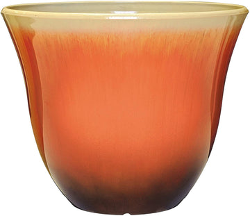 Honeysuckle Resin Planter – Tequila Sunrise Outdoor & Indoor Pot