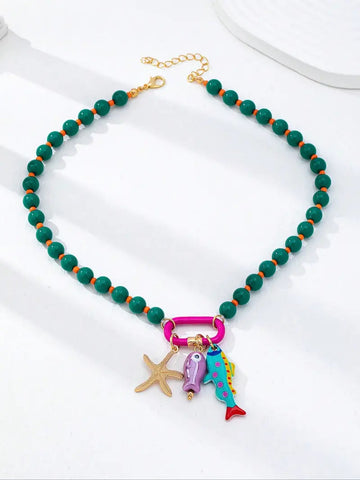 Summer Layered Beaded Necklace Set