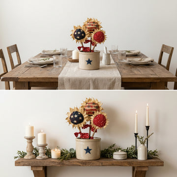 Primitive Americana Flower Picks: New Handcrafted Sunflowers