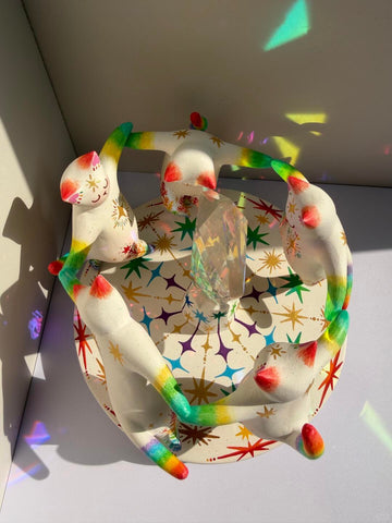 The Cat Clan's Dance - A Whimsical Matisse-Inspired Sculpture