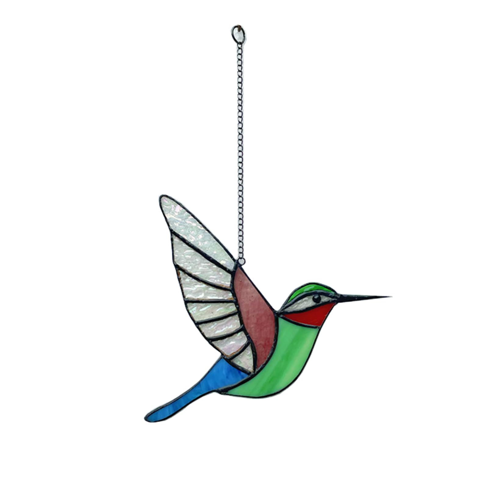 Handmade Hummingbird Stained Glass Suncatcher – Gift for Mom & Bird Lovers
