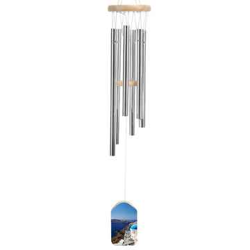 Santorini Sea Breeze Wind Chime – Personalized Memorial Gift with Soothing Tones