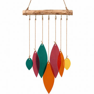 Sea Glass Wind Chimes Art Decor – Stained Glass Suncatcher Window Hanging