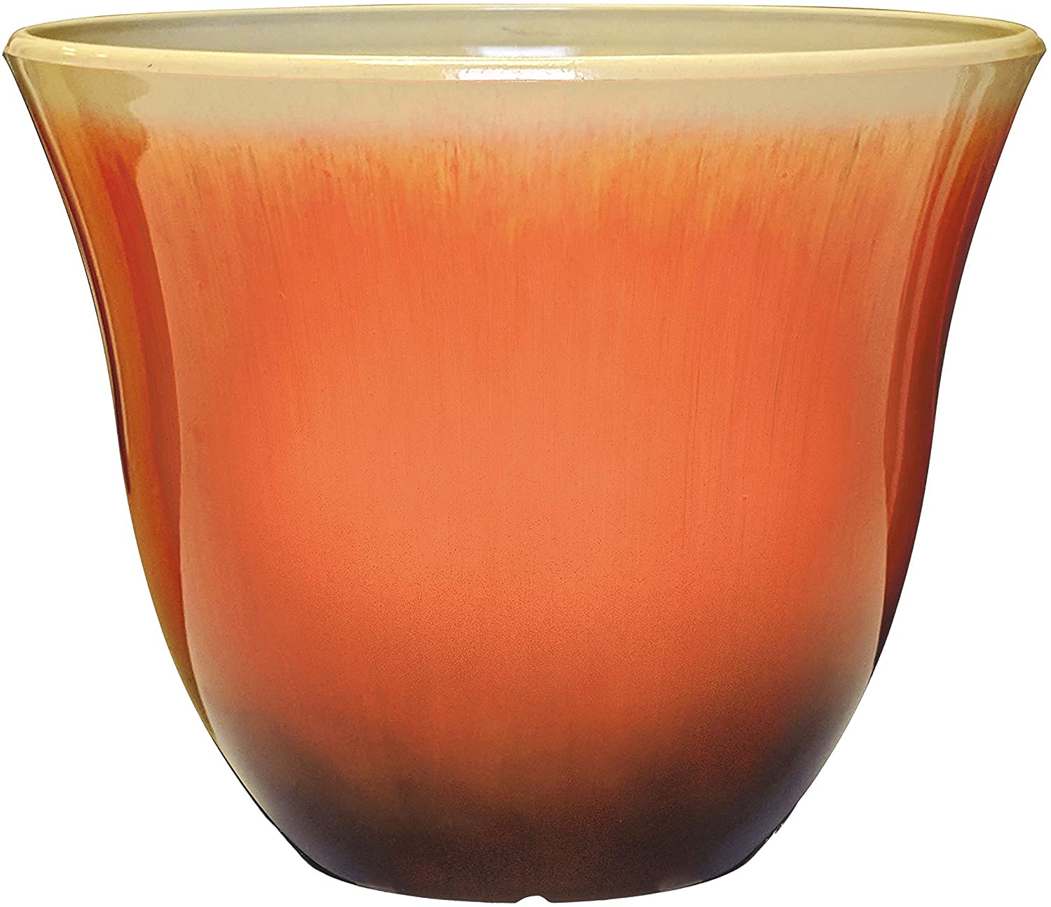 Honeysuckle Resin Planter – Tequila Sunrise Outdoor & Indoor Pot