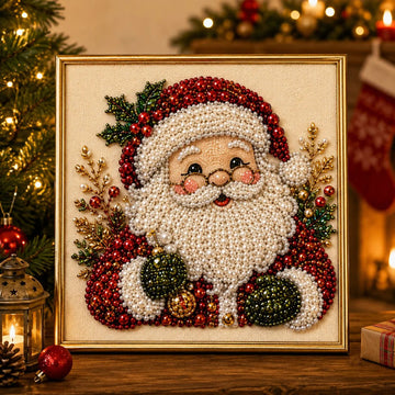 Santa Christmas DIY Pearl Diamond Painting Art Kit
