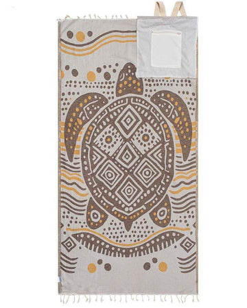 2-in-1 Convertible Towel & Backpack with Inner Zip Pocket & Sand-Repelling Fabric