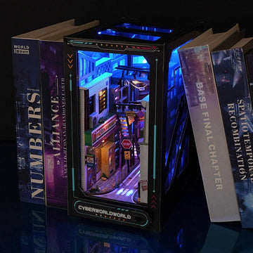 Cyberpunk style hand-assembled house model