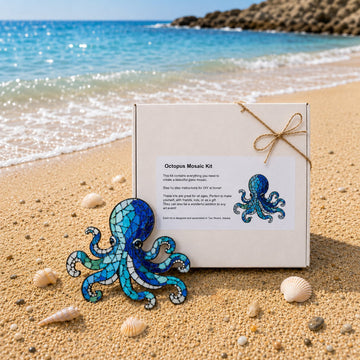 Octopus Mosaic Kit | Beginner-Friendly DIY Glass Craft with Step-by-Step Instructions