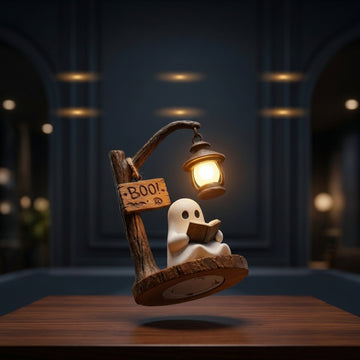Reading Ghost LED Tree Light – Cosy Halloween Desk Decor