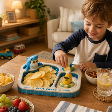 Shark & Banana Pool Party Chips & Dip Tray