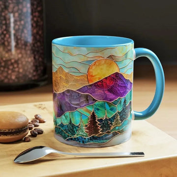 Stained Ceramics Sunset Mountain Mug